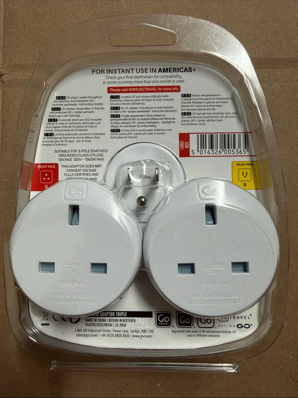 Go travel adapter in Europe